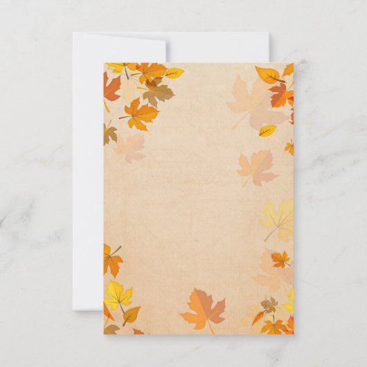 Russe Automne Golden Maple Feuilles automne RSVP (Dos)