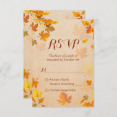 Russe Automne Golden Maple Feuilles automne RSVP (Devant / Derrière)
