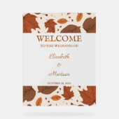 Russe Beige Brown Érable Feuille Mariage d'automne (Recto)