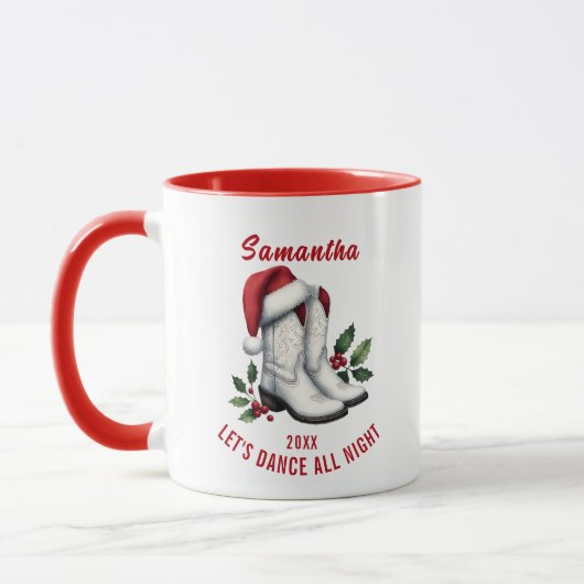 Russe Blanc Pays Cowboy Bottes Mug (Gauche)