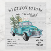 Russe Bleu Ferme Camion Étiquettes de vin (Étiquettes simples)