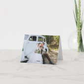 Russe Boho Fleur sauvage Mariage photo Merci photo (Dos)