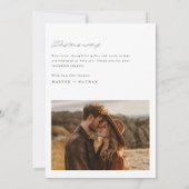 Russe Boho Merci Carte photo Mariage (Dos)