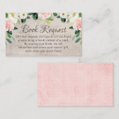 Russe Boho rose demande de livre Insérez la carte (Devant / Derrière)