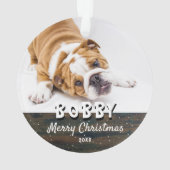 Russe Bois Joyeux Chien de Noël Chien Chien Chien (dos)