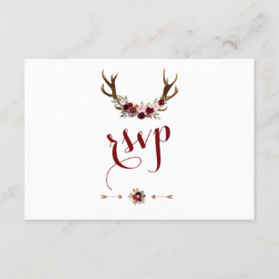 Russe Bourgogne Marsala Floral Antlers RSVP