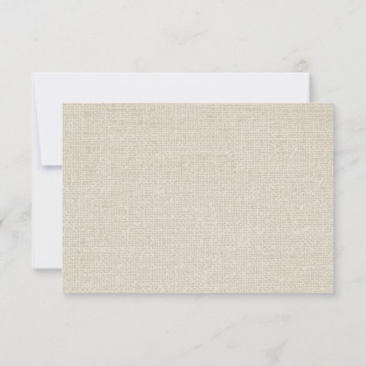 Russe Burlap Mason Jar & Fleur sauvage RSVP Lib (Dos)