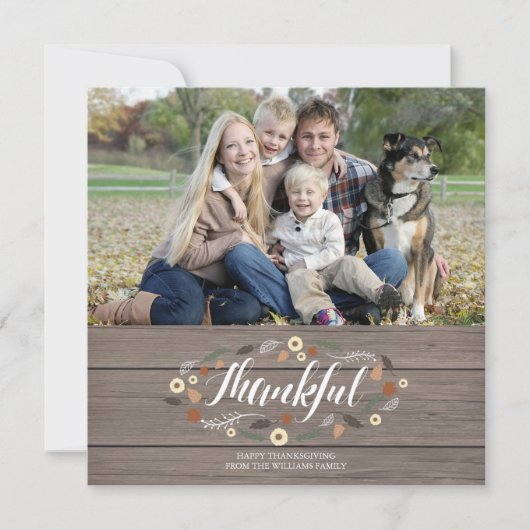 Russe Carte photo Thanksgiving (Devant)