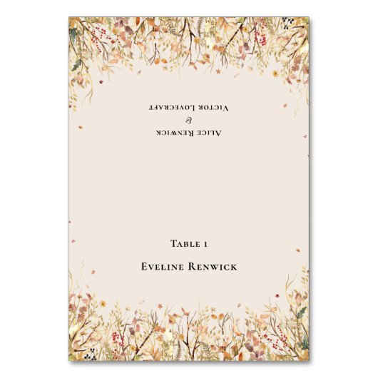 Russe Chute Beige Mariage pliable Carte Place (Par défaut)