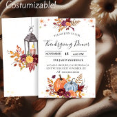 Russe Citrouille Thanksgiving Diner Invitation