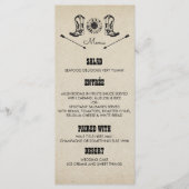 Russe Country Cowboy Boots Mariage Cartes de menu (Devant)