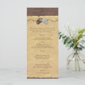 Russe Country Cowboy Casquette Barbed Mariage Menu (Debout devant)