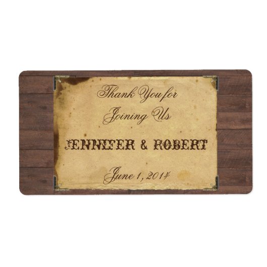 Russe Cowboy Casquette Mariage Étiquette bouteille (Devant)