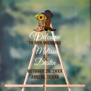 Russe Cowboy Tournesol Ouest Mariage Bienvenue