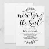 Russe Elegance Faire-part de mariage Kraft (Devant / Derrière)