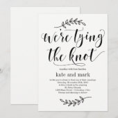 Russe Elegance Faire-part de mariage Kraft (Devant / Derrière)