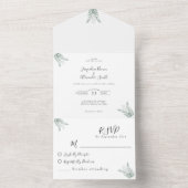 Russe Eucalyptus Faire-part de mariage de calligra (À l'intérieur)