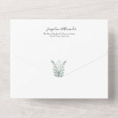 Russe Eucalyptus Faire-part de mariage de calligra (Verso)