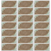 Russe Eucalyptus Mariage Étiquettes de adresse inv (Devant)