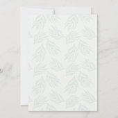 Russe Eucalyptus Sage Green Faire-part de mariage (Dos)