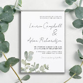 Russe Eucalyptus Sage Green Faire-part de mariage