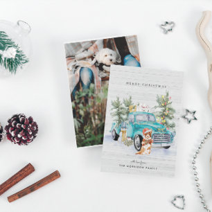 Russe Farmhouse Truck Carte de Noël