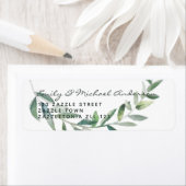 Russe Feuille Olive Étiquette de adresse Moderne (En situation)