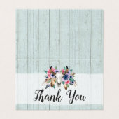 Russe Floral Vache Crâne Aquarelle Boho Merci (Outside Unfolded)