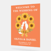 Russe Golden Tournesol Mariage de automne Bienvenu (Angle)