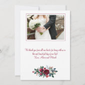 Russe Hiver Bourgogne Rose Merci Mariage (Dos)