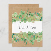 Russe Kraft Business Eucalyptus Merci Floral (Devant / Derrière)