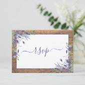 Russe Lavande Eucalyptus Script Bois RSVP (Debout devant)