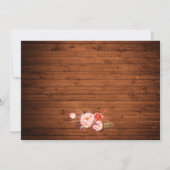 Russe Mariage Bois Coral Dentelle Florale Merci (Dos)