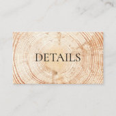 Russe Mariage Wood Grain Détails Code QR Modèle (Devant)