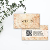 Russe Mariage Wood Grain Détails Code QR Modèle