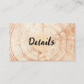 Russe Mariage Wood Grain Détails Code QR Modèle (Devant)