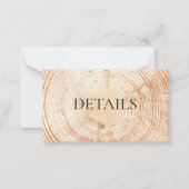 Russe Mariage Wood Grain Détails Code QR Modèle (Devant)