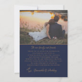 Russe Marine Chaîne éclaire Merci Mariage (Dos)