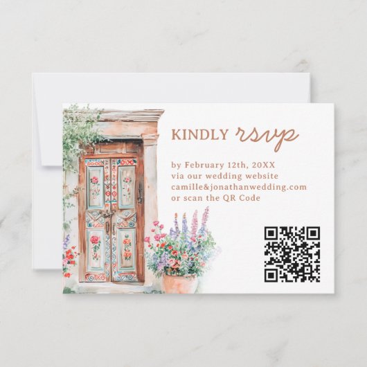Russe Mexique Mariage QR Code RSVP (Devant)