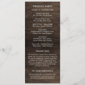 Russe Monogram Mariage Ceremony Programme Appartem (Dos)