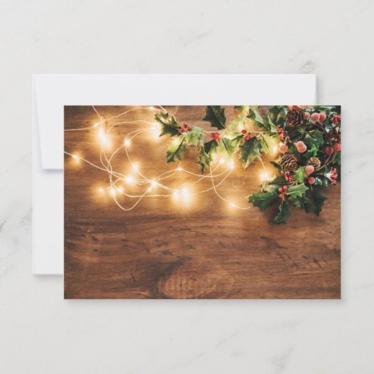 Russe Noël pays mistletoe rsvp mariage (Dos)