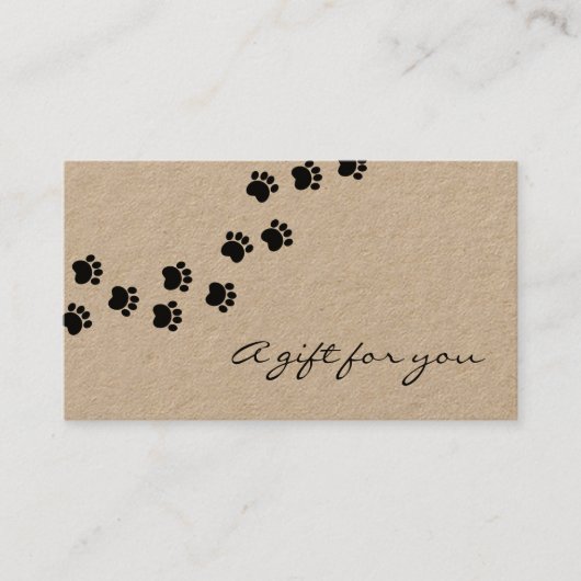 Russe patte chien chemin kraft papier certificat c (Devant)