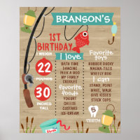 Russe Pêche au Bois Thème Jalon Poster