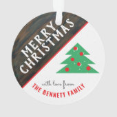 Russe Rouge et Vert Noël Arbre Famille Vacances (dos)