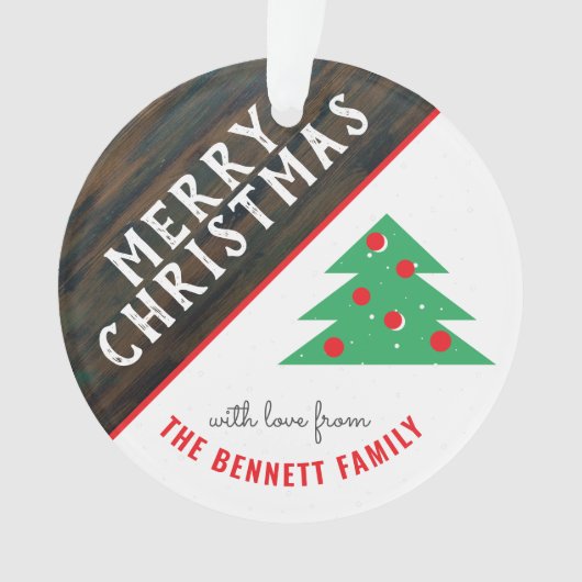 Russe Rouge et Vert Noël Arbre Famille Vacances (devant)