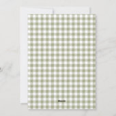 Russe Sage Green Plaid Photo Joyeux Noël Carte (Dos)