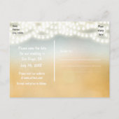 Russe String Lights Enregistrer Date Photo Carte P (Dos)