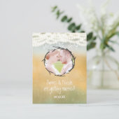 Russe String Lights Enregistrer Date Photo Carte P (Debout devant)