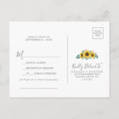 Russe Sunflower Chanson Demande RSVP Carte Postale (Dos)