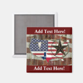 Russe Texas Lone Star Texas Long Horn Magnet (Recto/Verso)